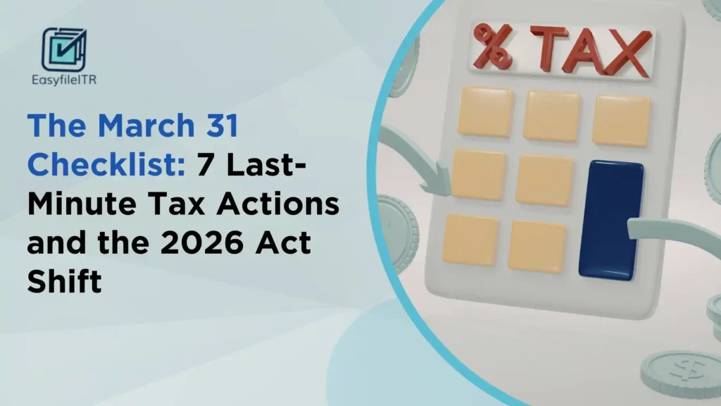 March 31 tax saving checklist India for FY 2025-26